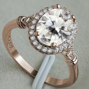 ✨ Dazzling Gemstone Beautiful Rose Gold Oval Ring for Women, VIP042